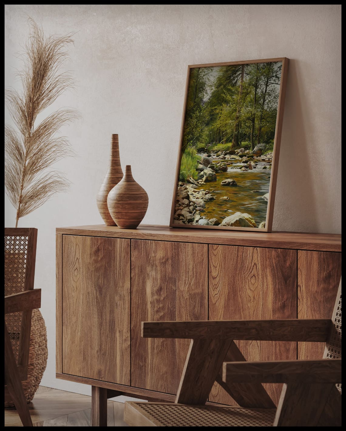 By the forest stream in early summer