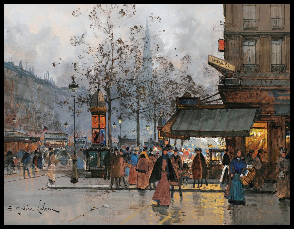 Boulevard Animé À Paris