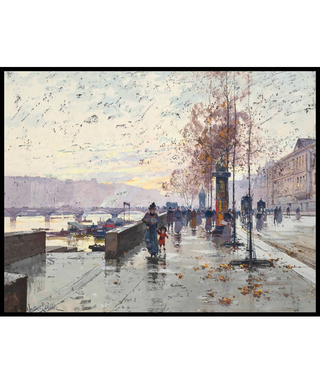 Figures at the Quai de Louvre, Paris