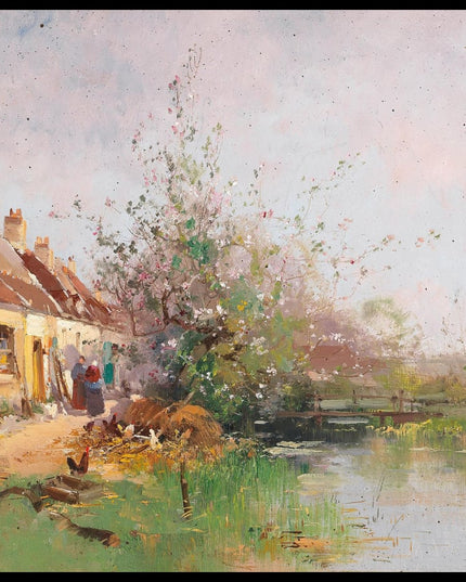 Frühlingstag Am Bachufer