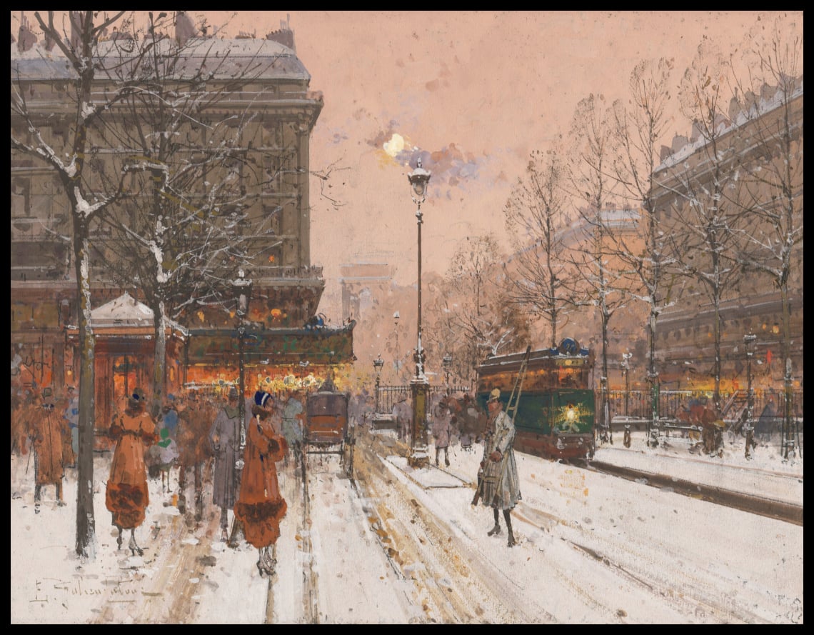 Les Grands Boulevards, sous la Neige