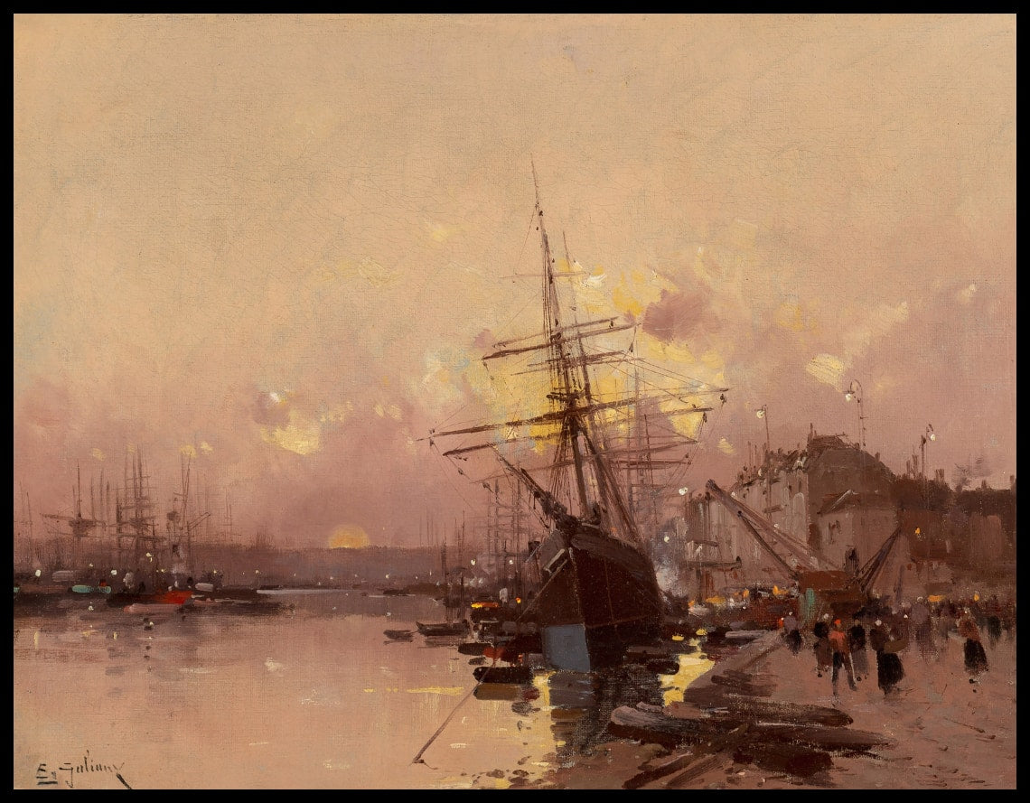 Port Breton au crépuscule