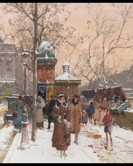 Quai de la Mégisserie sous la neige