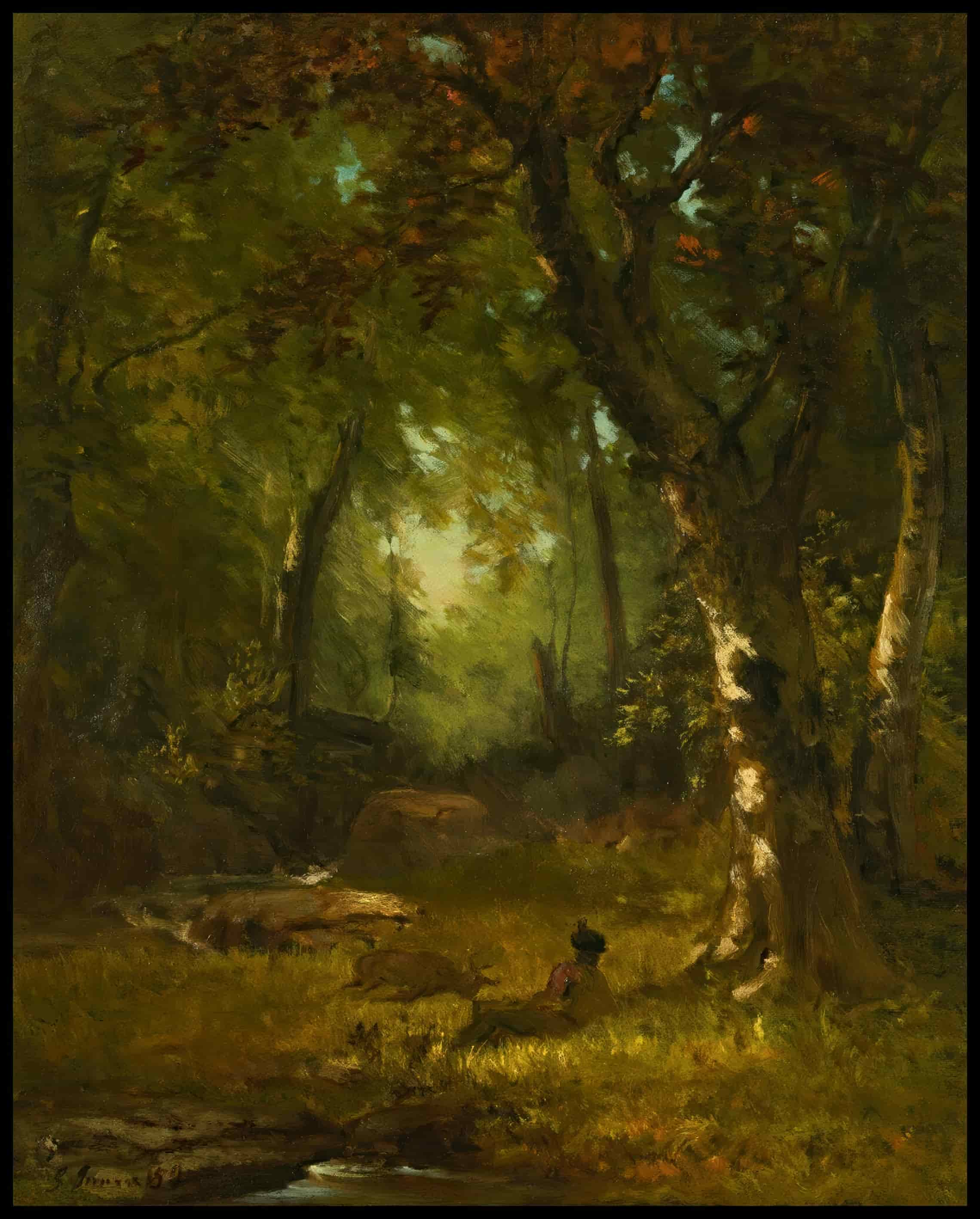 Paysage avec un chasseur