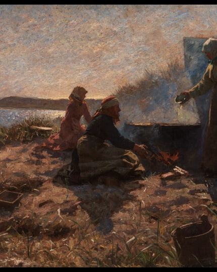 Boiling Train Oil at Nymindegab, Jutland