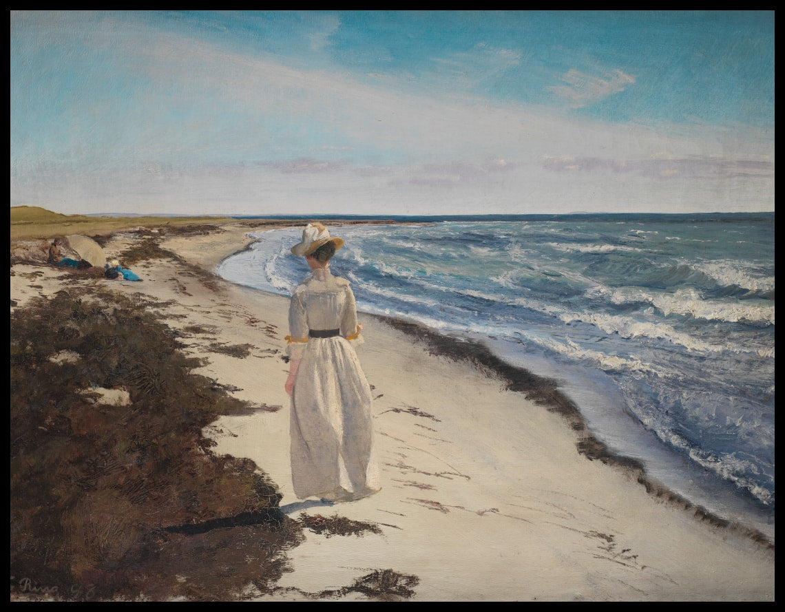 Lady at Karrebæksminde Beach, Zélande