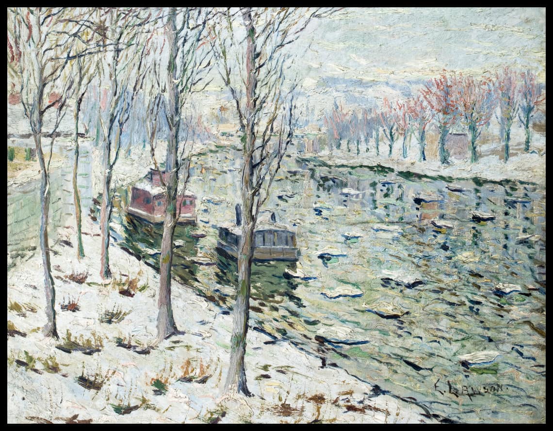 Canal Scene in Winter