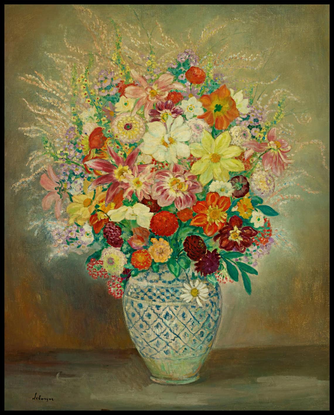Composition Florale Aux Dahlias