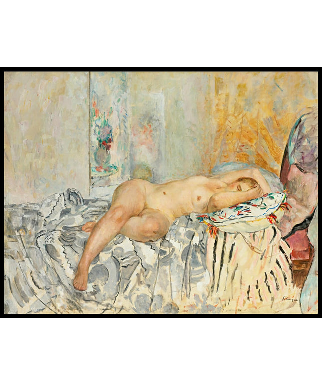 Nu Allongé Au Coussin Espagnol