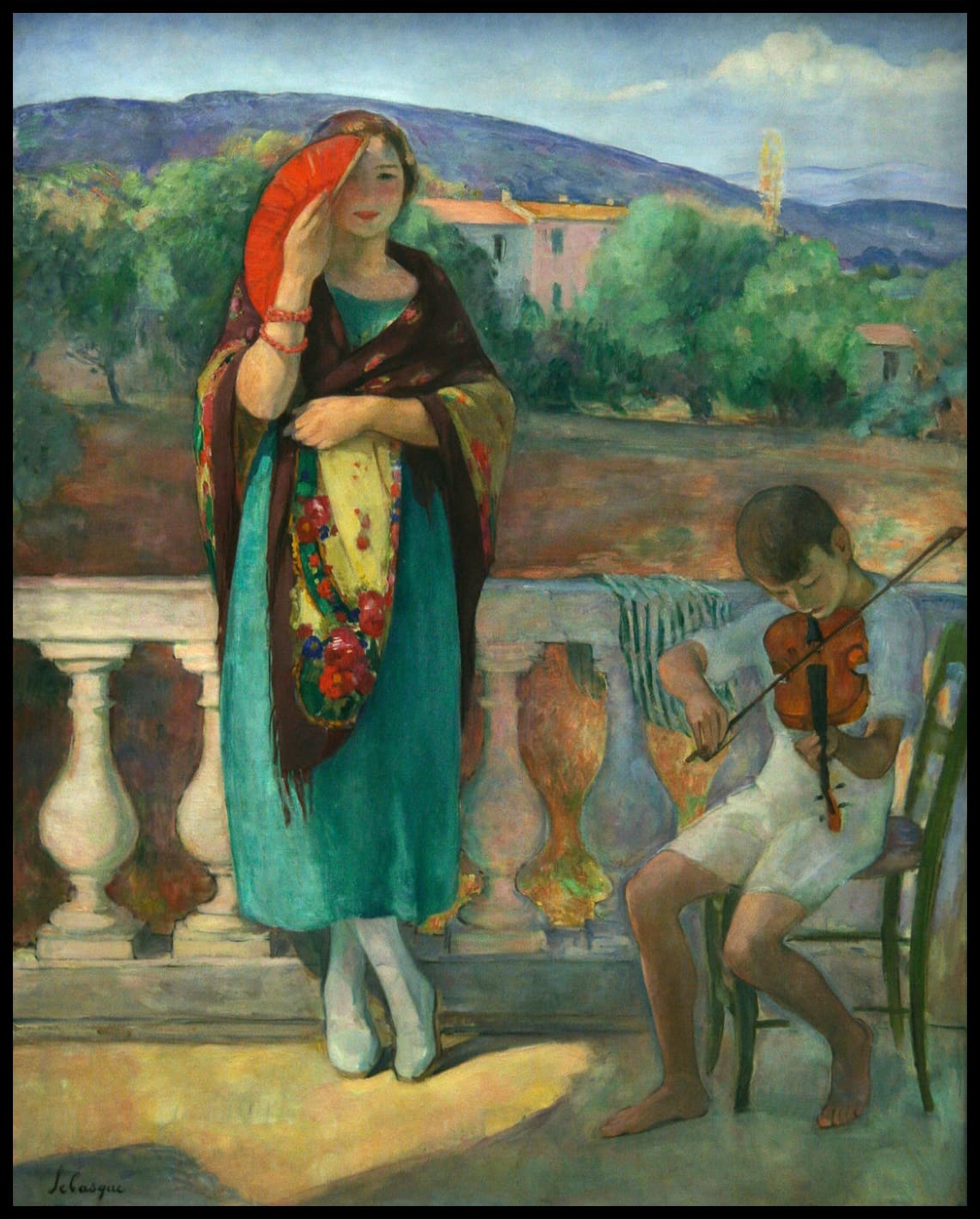 Sur le balcon