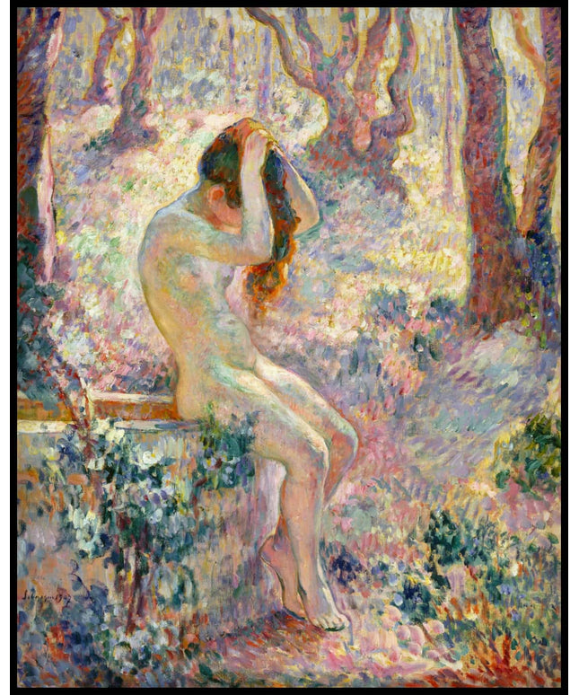 Young Nude Seated on the Edge of a Well
