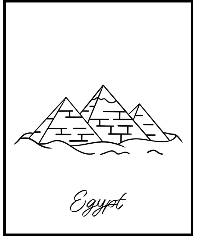 Ägypten Line-Art Poster