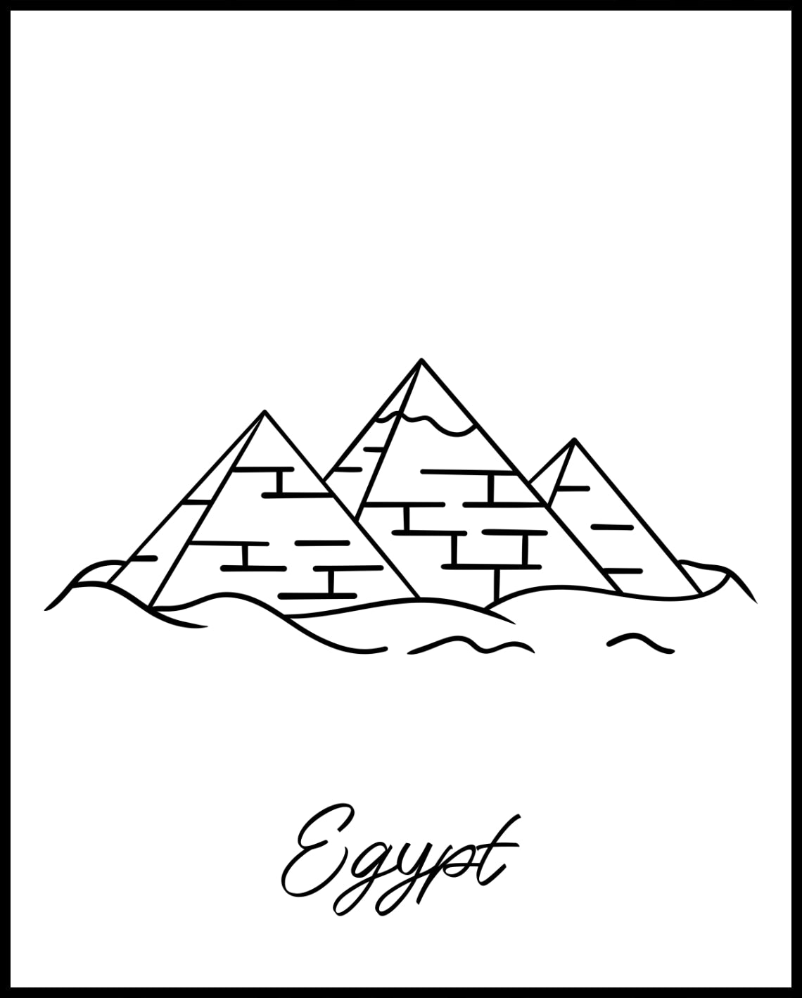 Egypt Line Art Poster