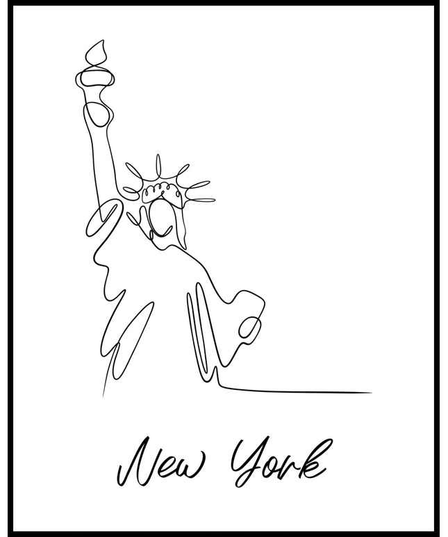 New York Line-Art Poster