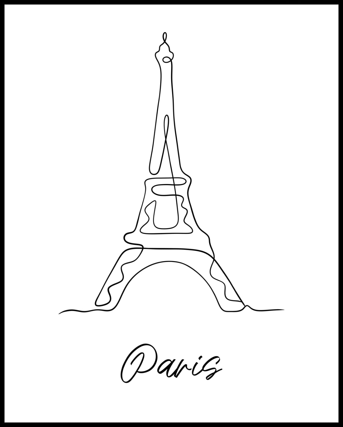 Paris Line-Art Poster