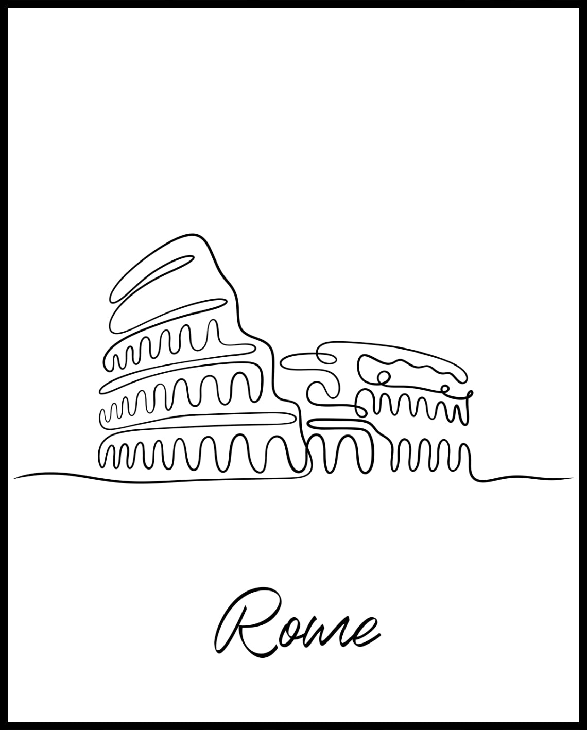 Rome Line Art Poster