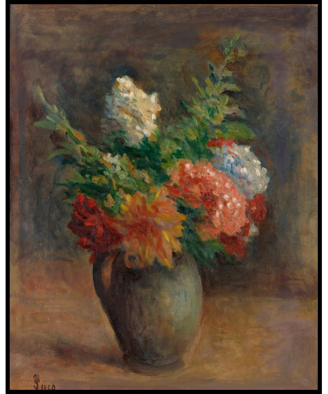 Géraniums Et Lilas Blancs