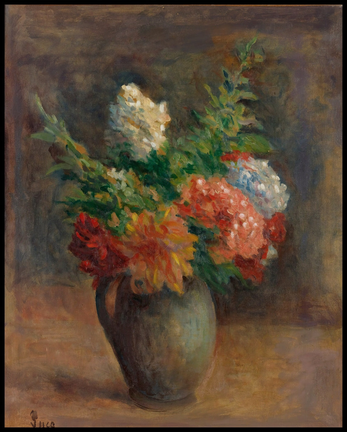 Géraniums Et Lilas Blancs