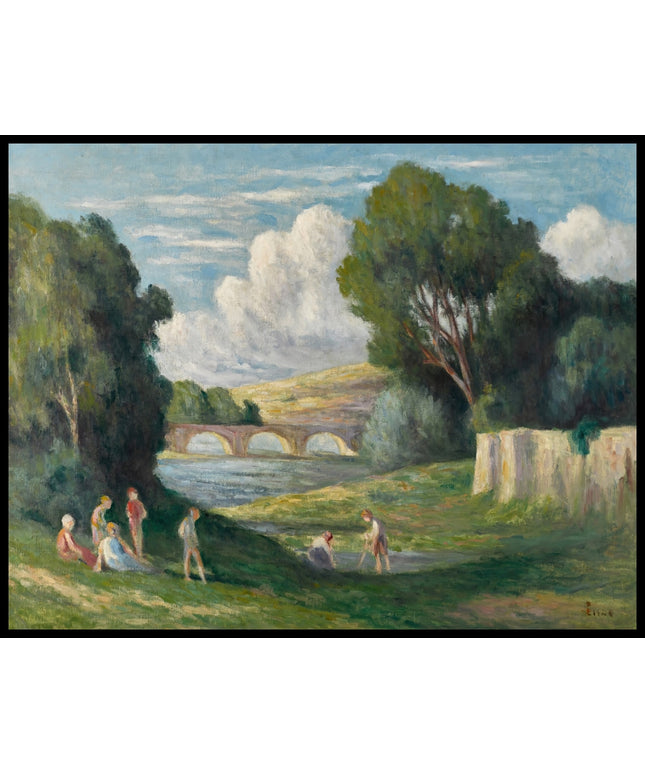 Rolleboise, Baigneurs Près Du Bras De Seine