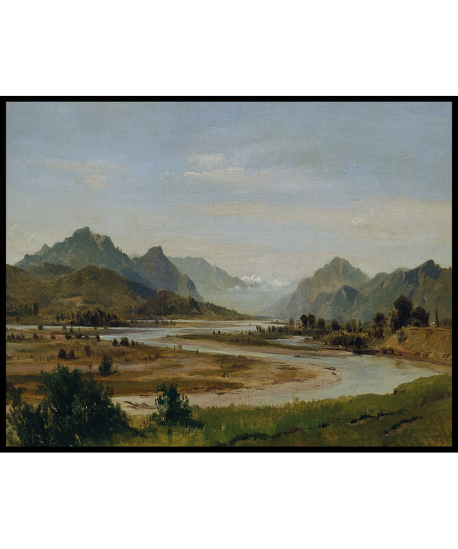 Alpental mit Flussschlinge