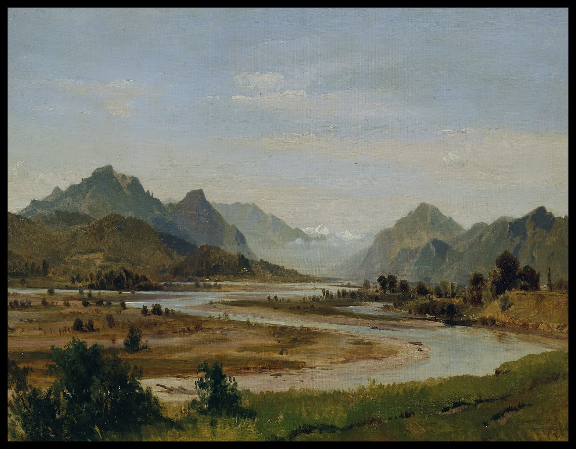 Alpental mit Flussschlinge