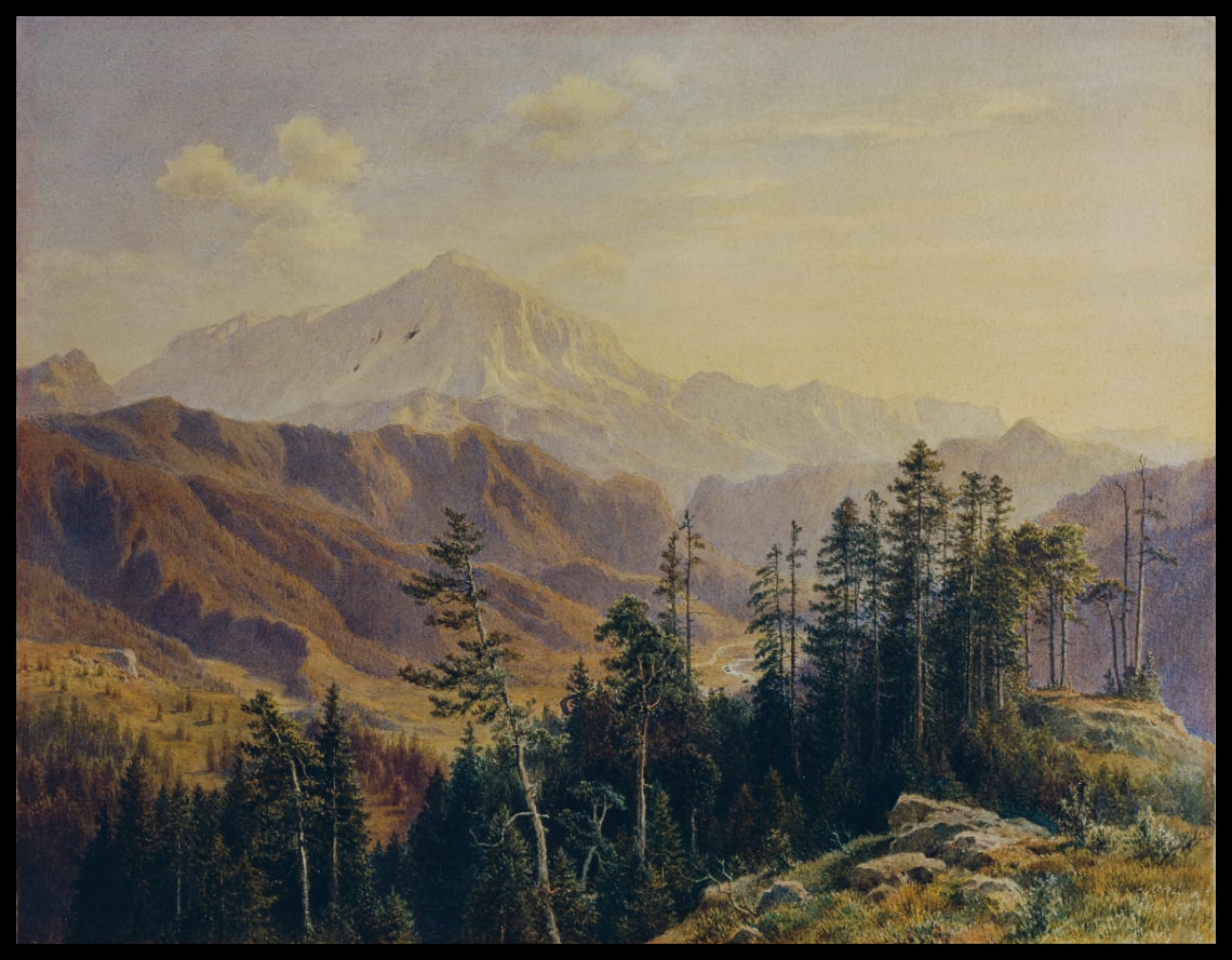 Der Schneeberg in Niederösterreich von Gutenstein aus gesehen