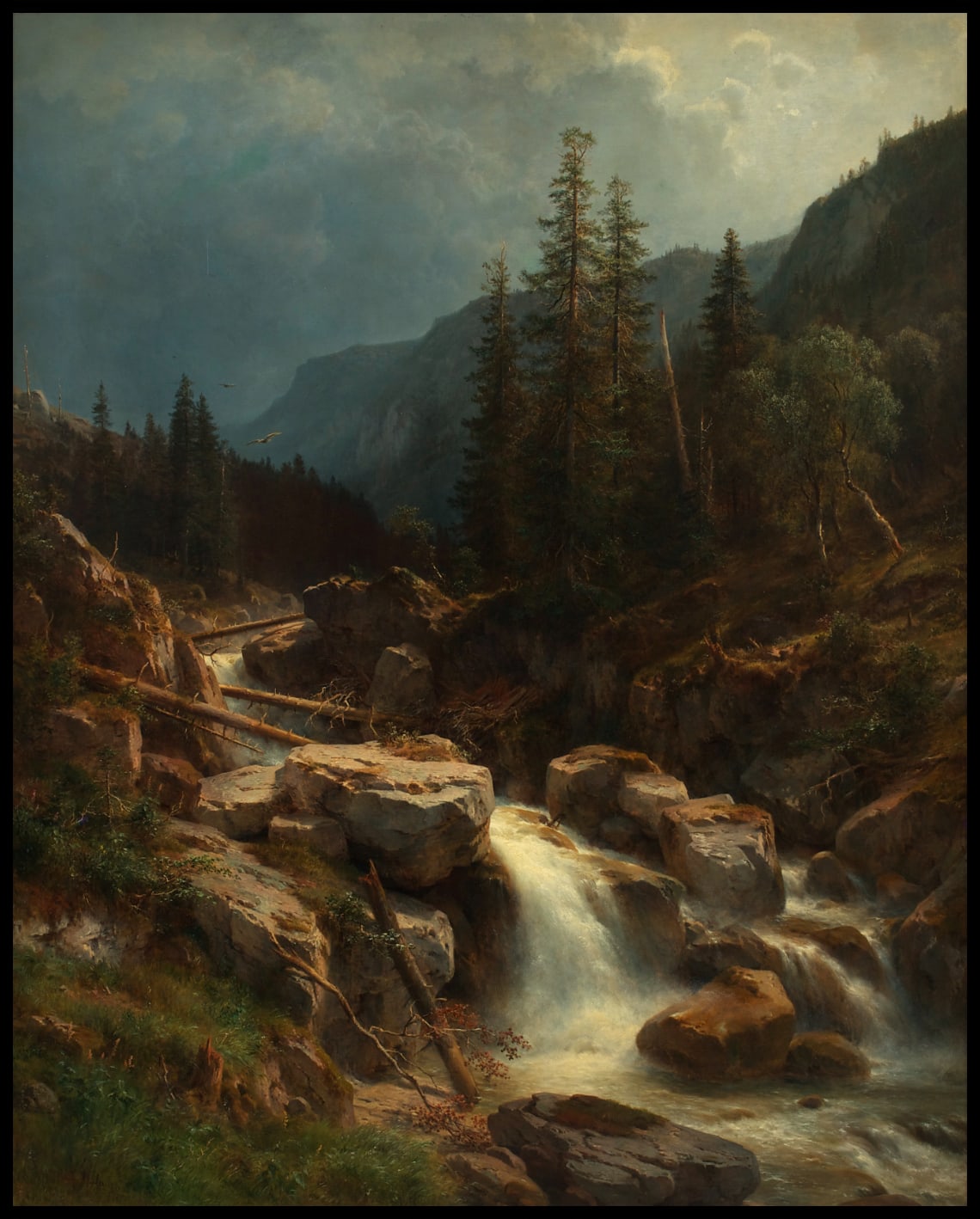 Gebirge bei aufsteigendem Gewitter