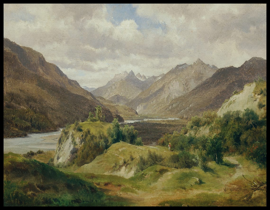 Tal mit Gebirge