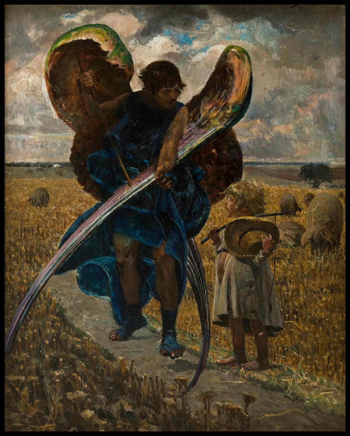 Following the Angel - Triptych (Central Part)