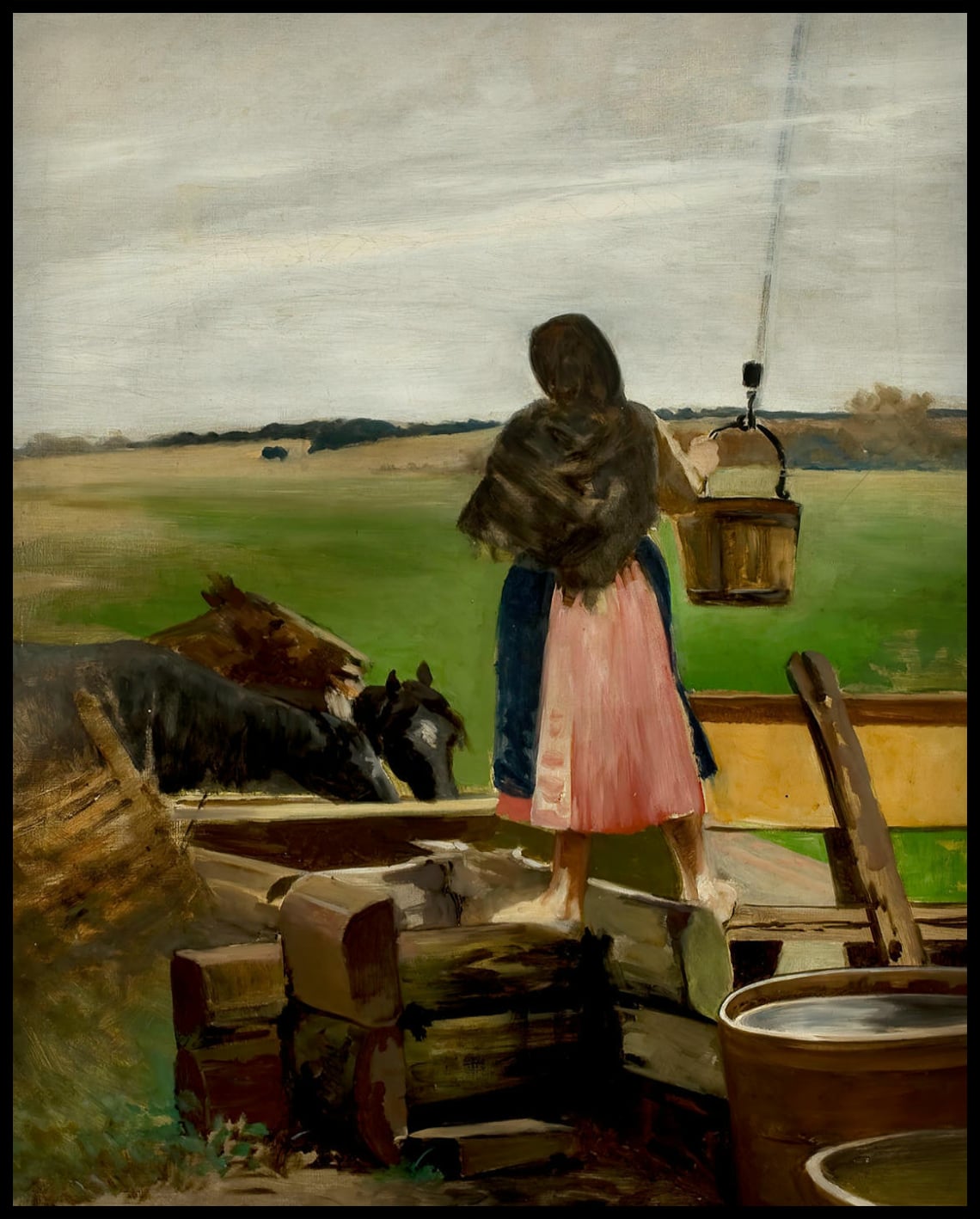 Fille au bord de l'eau