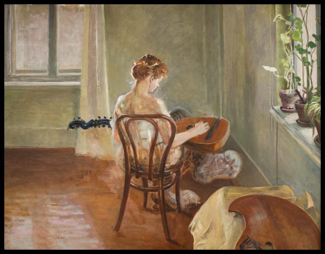 Interior with the Chimera Playing the Guitar