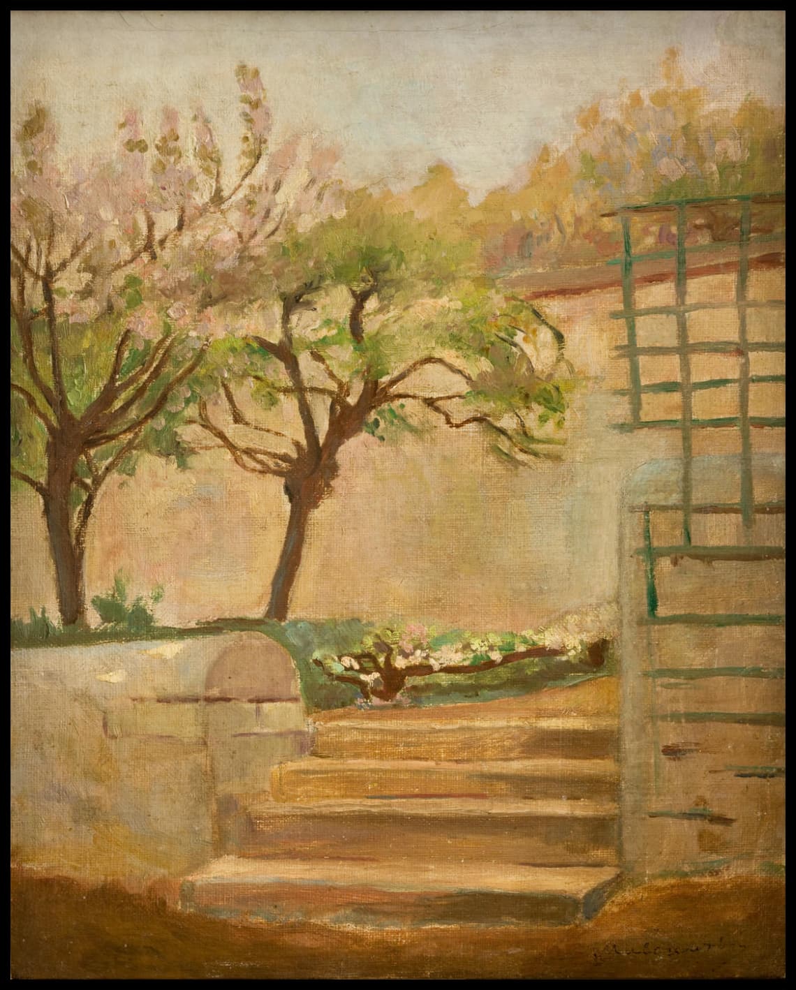 Paysage avec petits escaliers