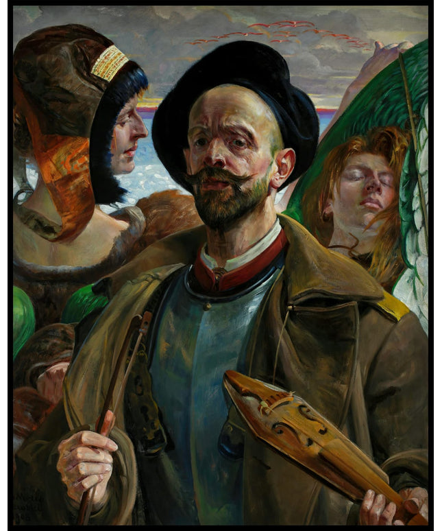 On one string – Self-portrait