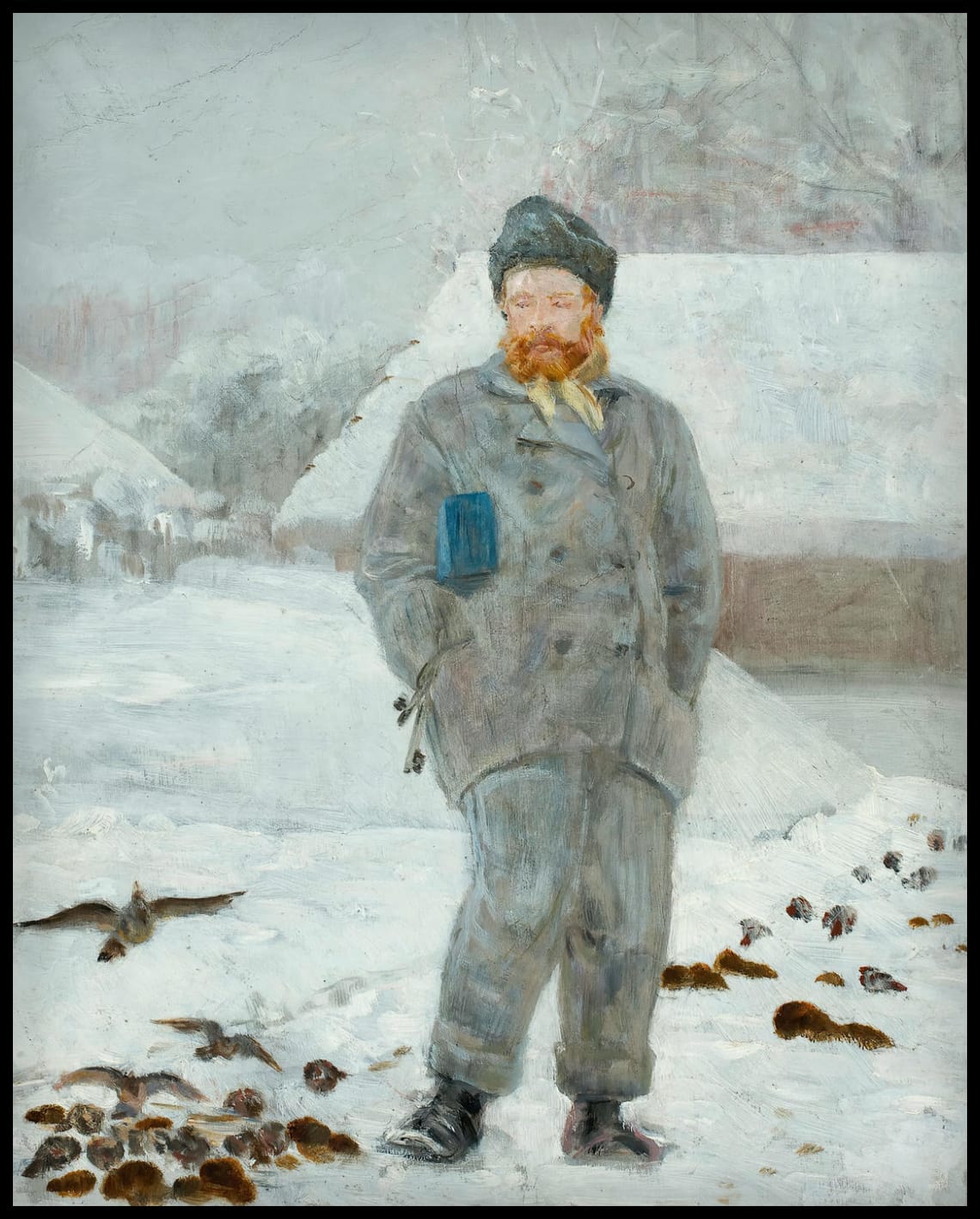 Portrait d'Adolf Dygasiński avec des oiseaux