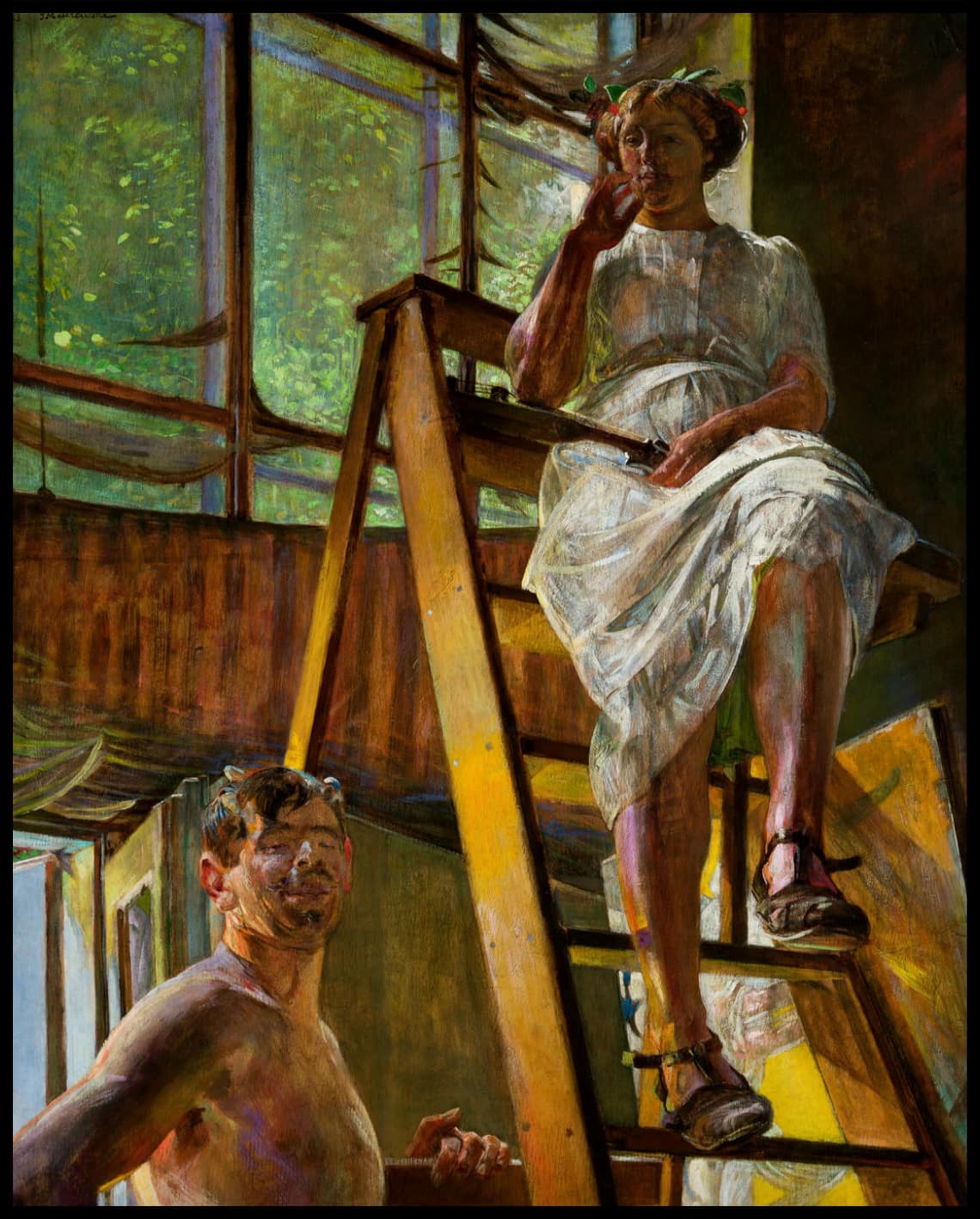 Satyre et un modèle