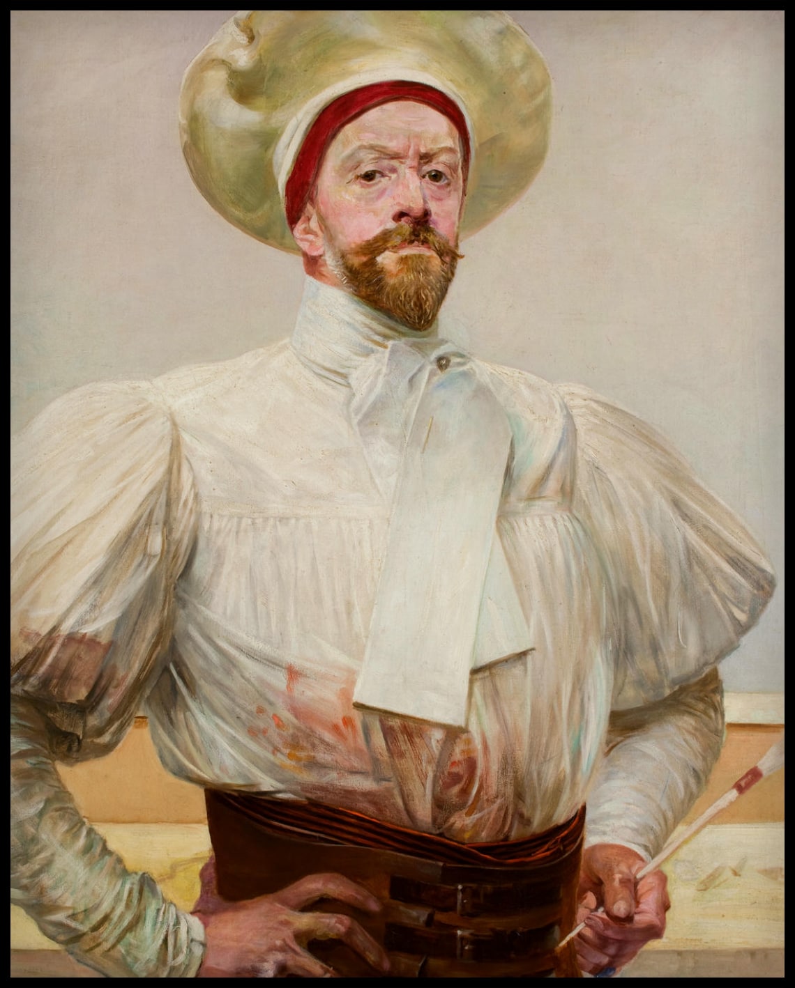 Autoportrait dans une tenue blanche