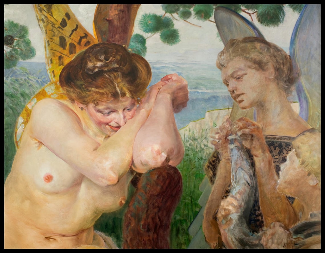 Tobias avec une harpie
