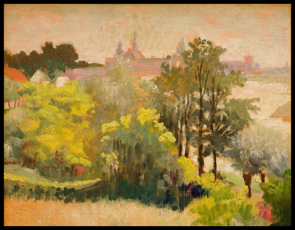 Vue de Cracovie depuis Zwierzyniec