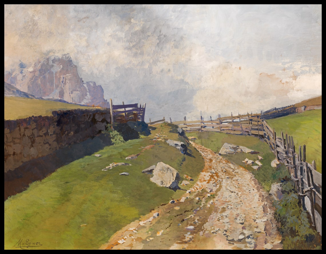 Virage et clôture, derrière le Grödner Joch