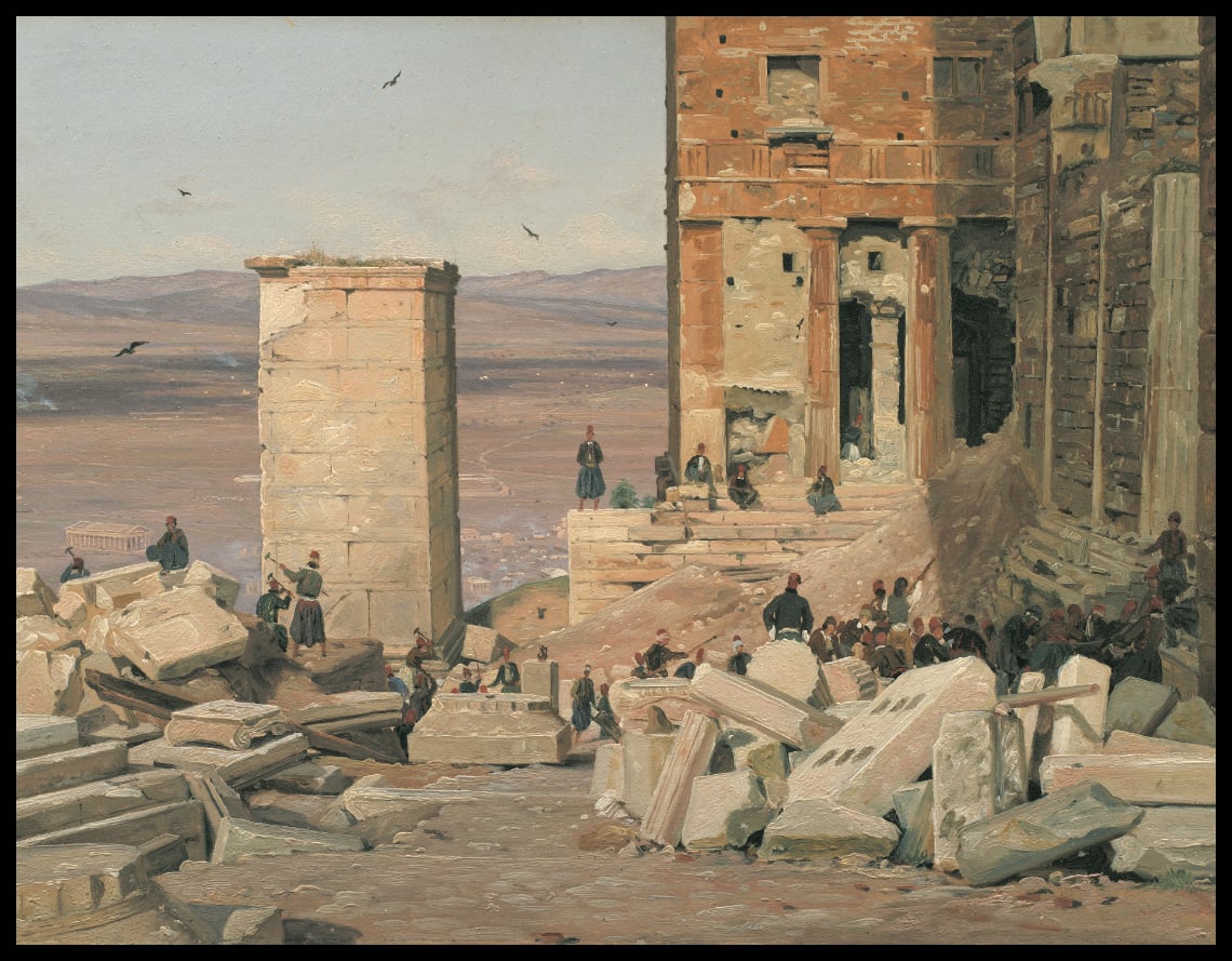 Greeks Working in the ruins of the Acropolis