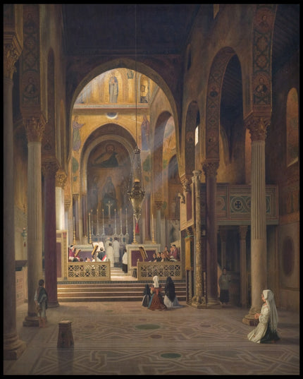 Interior of the Capella Palatina in Palermo, Italy