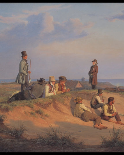 Men of Skagen on a summer evening in good weather