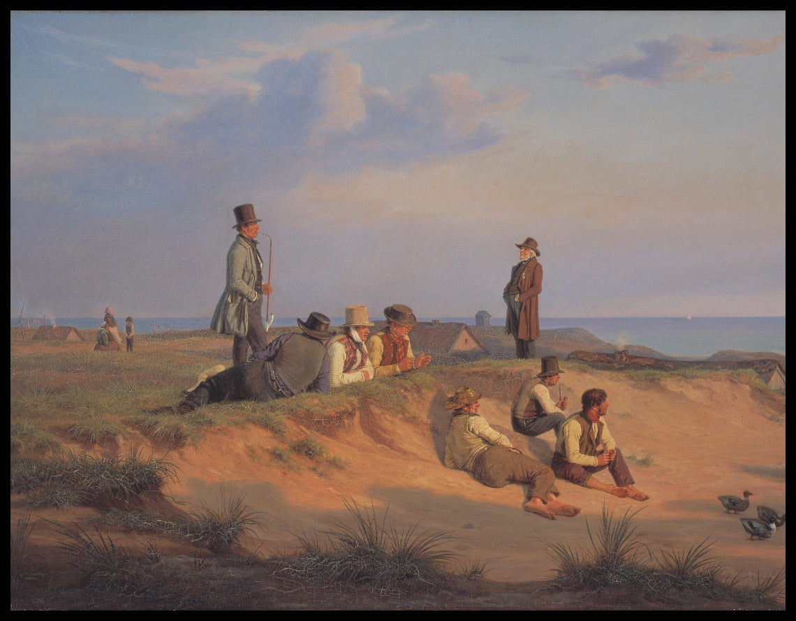 Men of Skagen on a summer evening in good weather