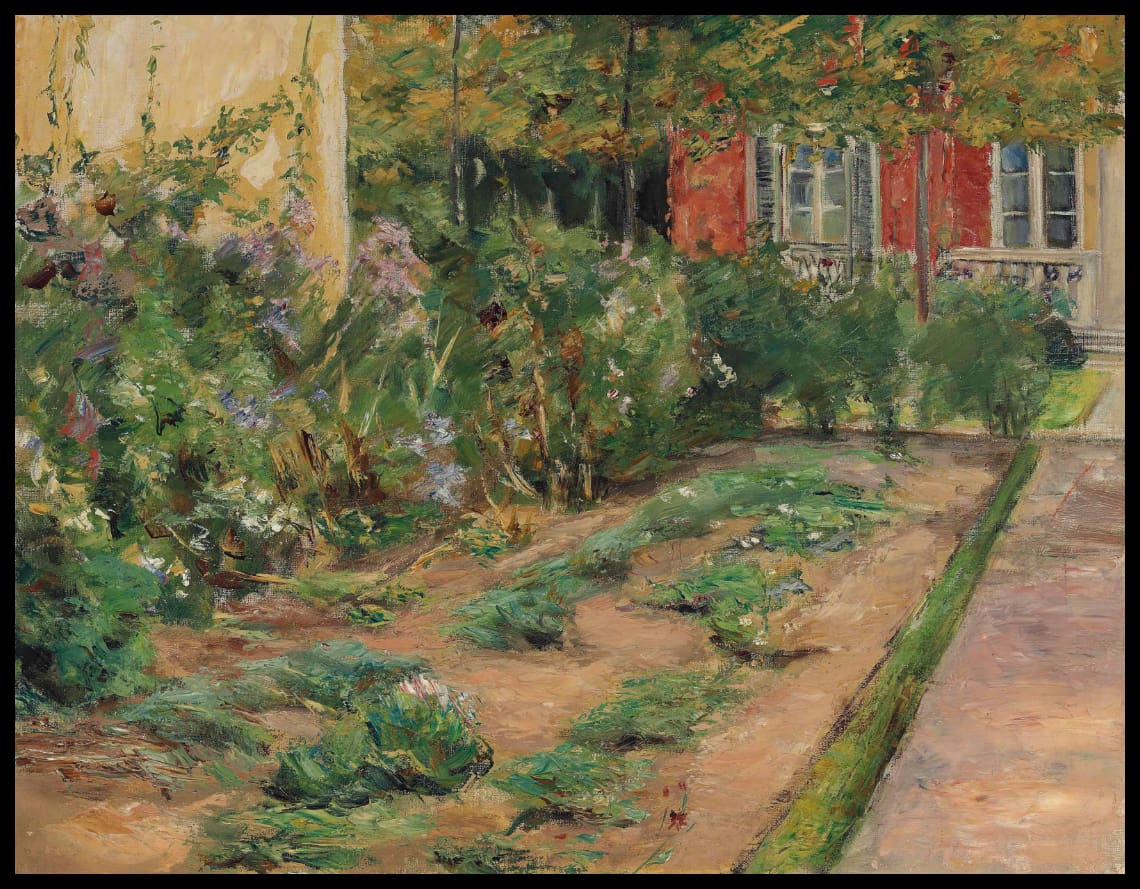 Blumenstaude am Gärtnerhäuschen nach Nordosten