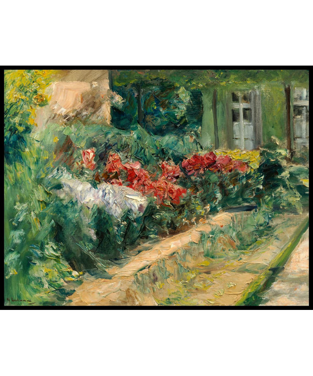 Blumenstauden am Gärtnerhäuschen nach Nordosten