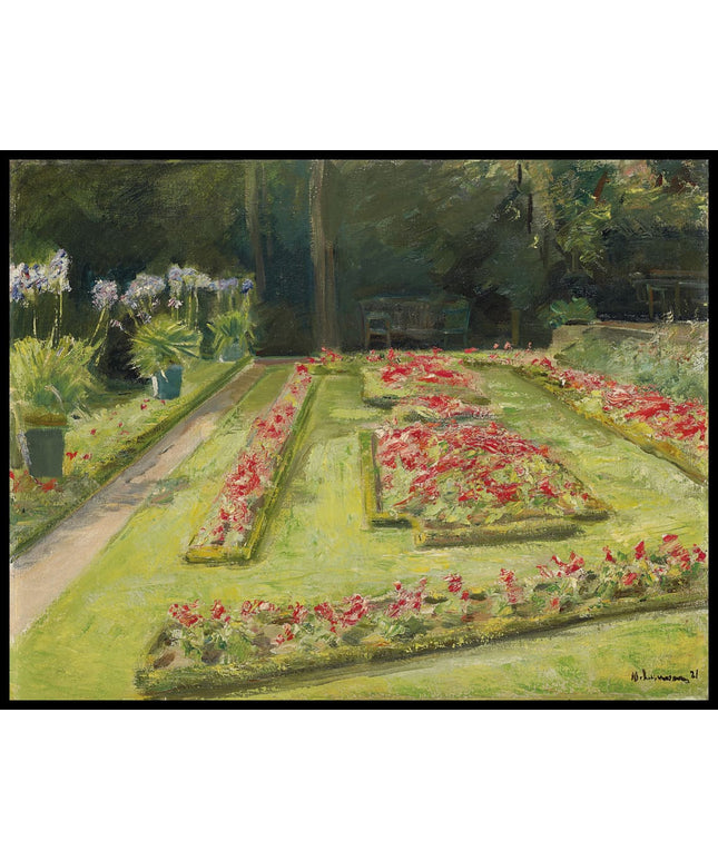 Die Blumenterrasse im Wannseegarten nach Süden