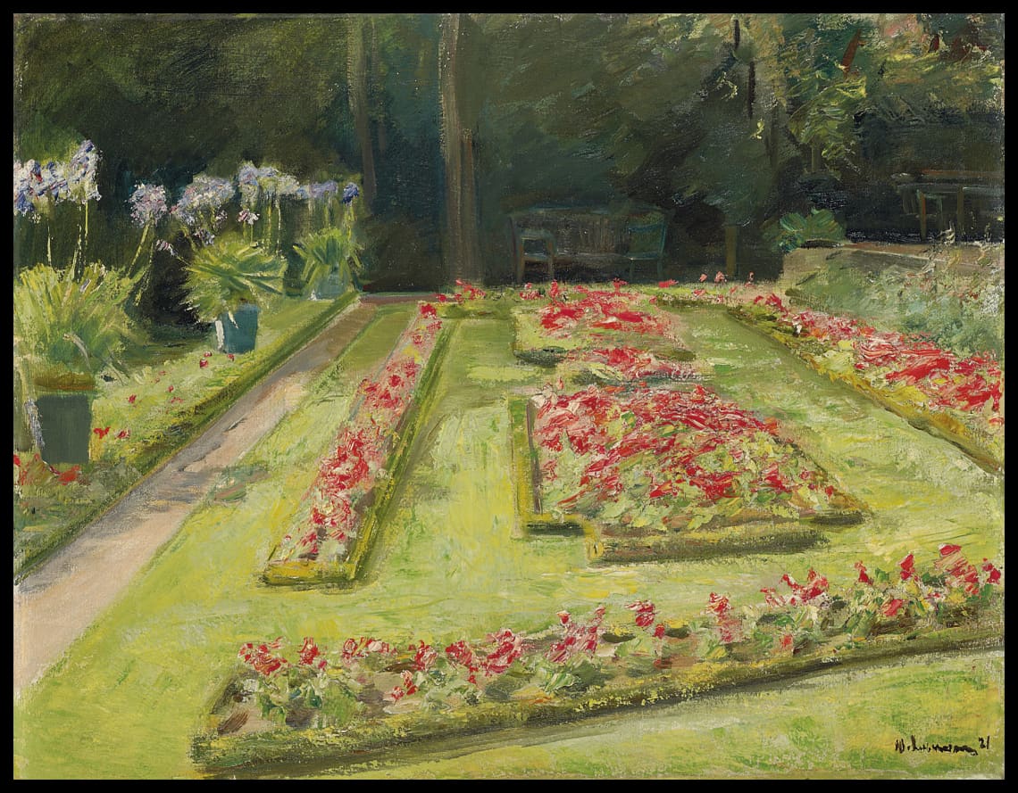 Die Blumenterrasse im Wannseegarten nach Süden