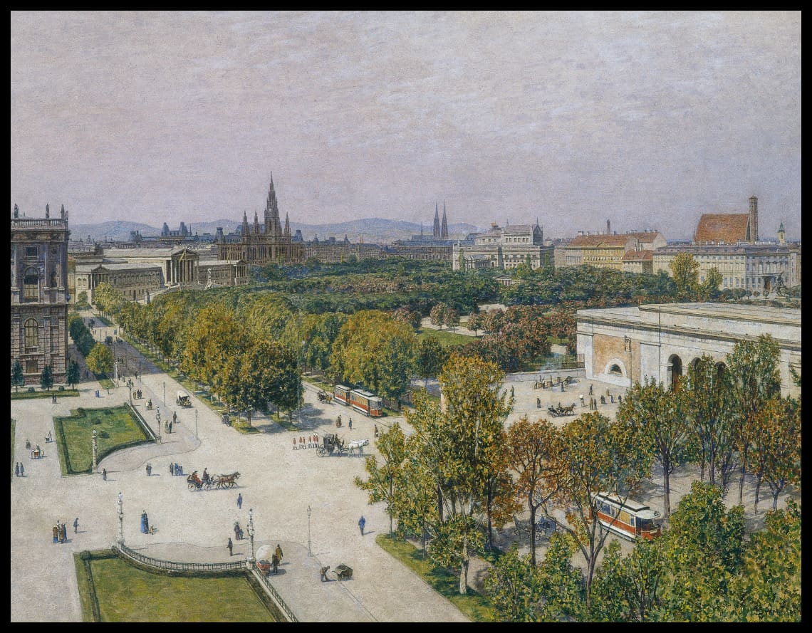Blick auf den Ring gegen das Rathaus und Parlament