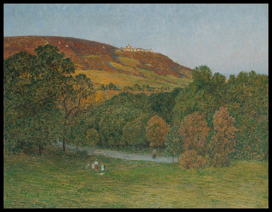 Blick vom Cobenzl auf den Kahlenberg bei Wien