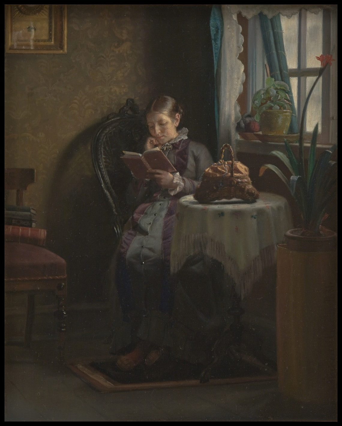 Lecture de la femme de l'artiste